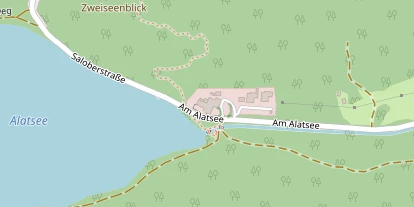 Seehotel auf Satellitenbild