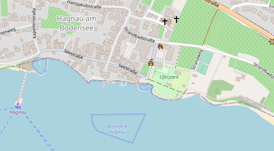 Seehotel auf Satellitenbild