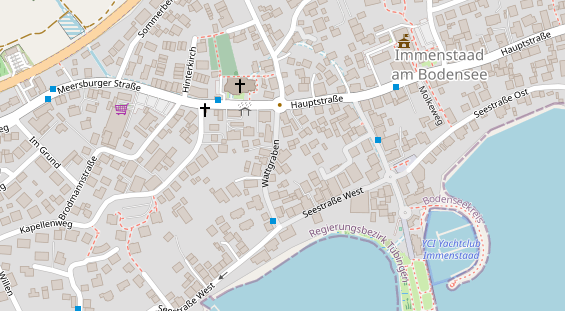 Seehotel auf Satellitenbild