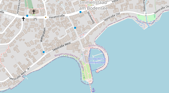 Seehotel auf Satellitenbild