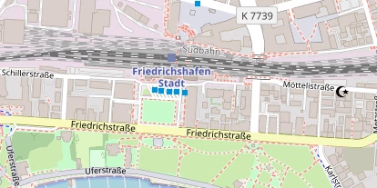 Seehotel auf Satellitenbild