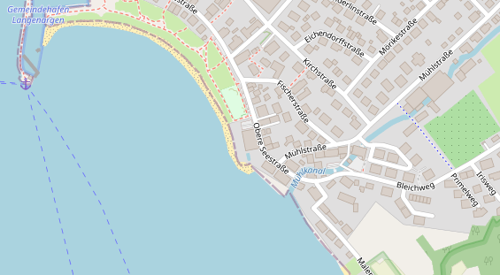 Seehotel auf Satellitenbild