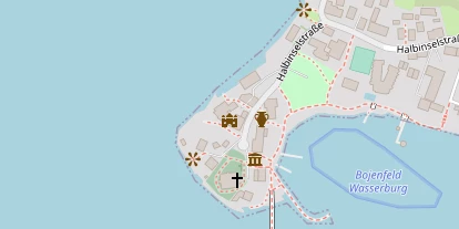 Seehotel auf Satellitenbild