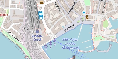 Seehotel auf Satellitenbild