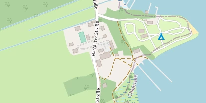 Seehotel auf Satellitenbild