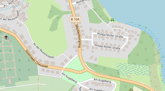 Seehotel auf Satellitenbild