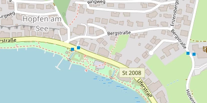 Seehotel auf Satellitenbild