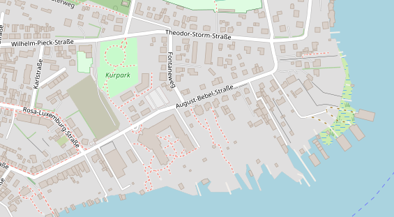 Seehotel auf Satellitenbild