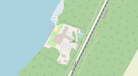 Seehotel auf Satellitenbild