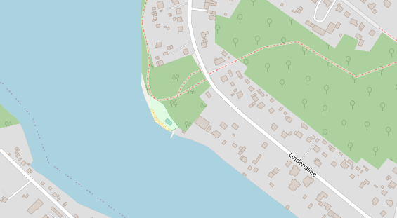 Seehotel auf Satellitenbild