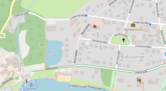 Seehotel auf Satellitenbild