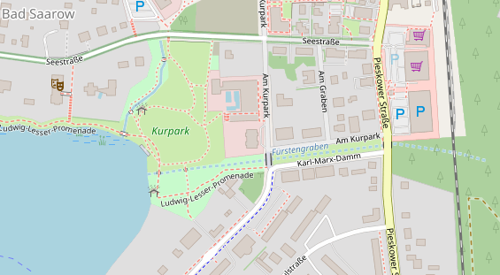 Seehotel auf Satellitenbild