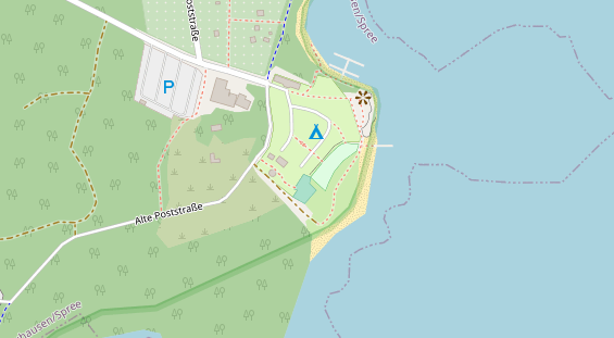 Seehotel auf Satellitenbild