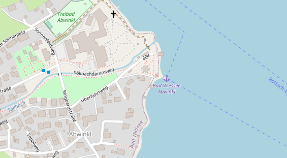 Seehotel auf Satellitenbild