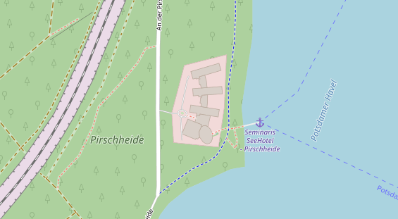 Seehotel auf Satellitenbild