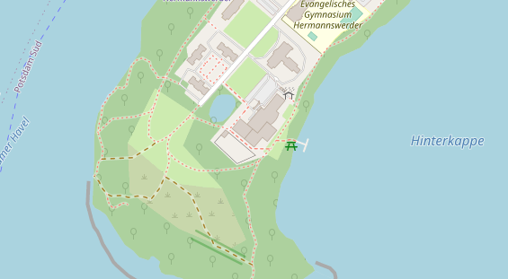 Seehotel auf Satellitenbild