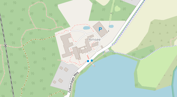 Seehotel auf Satellitenbild