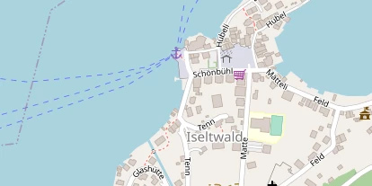 Seehotel auf Satellitenbild