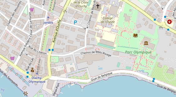 Seehotel auf Satellitenbild