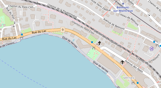 Seehotel auf Satellitenbild