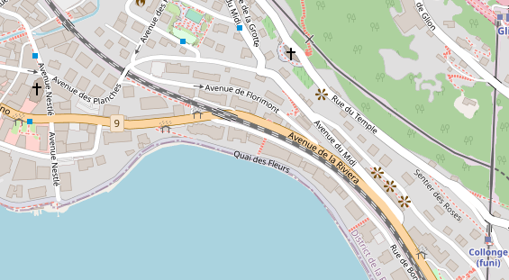 Seehotel auf Satellitenbild