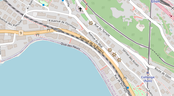 Seehotel auf Satellitenbild