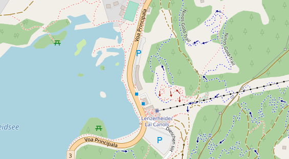 Seehotel auf Satellitenbild