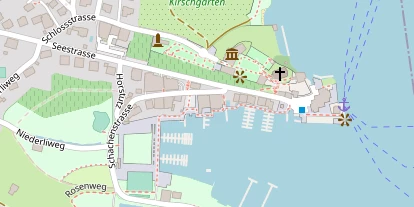 Seehotel auf Satellitenbild