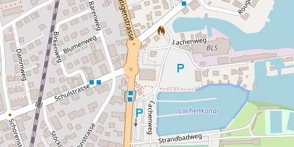 Seehotel auf Satellitenbild