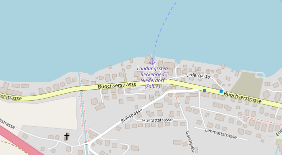 Seehotel auf Satellitenbild