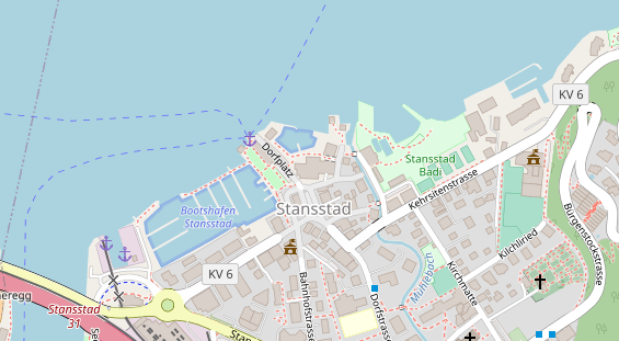 Seehotel auf Satellitenbild