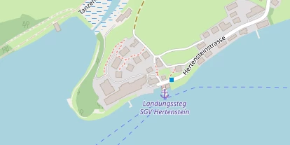 Seehotel auf Satellitenbild