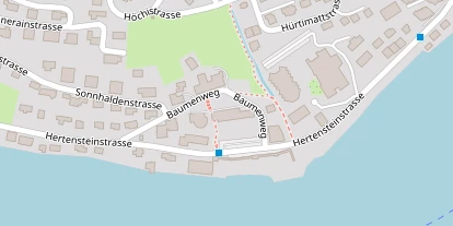 Seehotel auf Satellitenbild