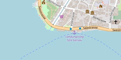 Seehotel auf Satellitenbild