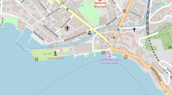 Seehotel auf Satellitenbild