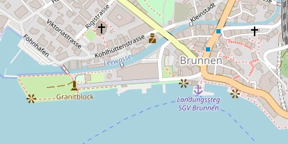 Seehotel auf Satellitenbild