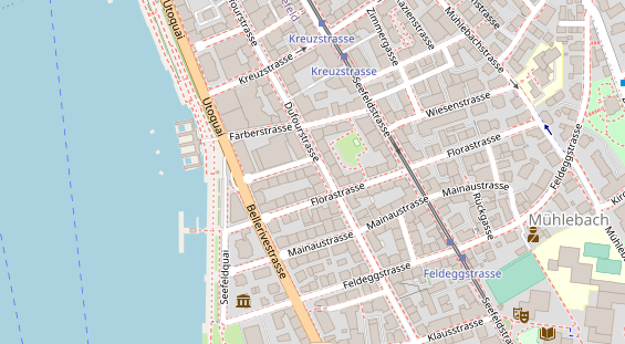 Seehotel auf Satellitenbild