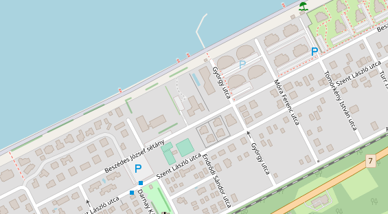 Seehotel auf Satellitenbild