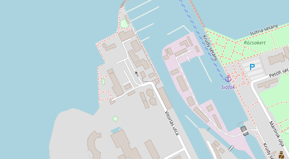 Seehotel auf Satellitenbild