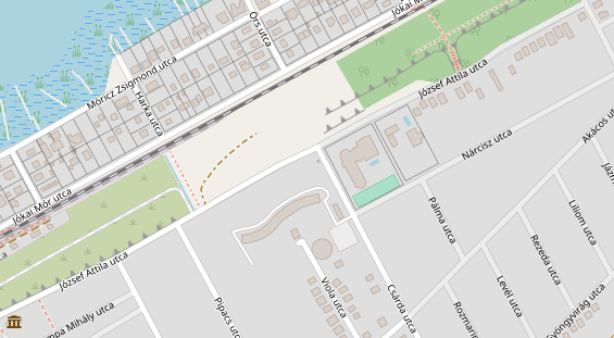 Seehotel auf Satellitenbild