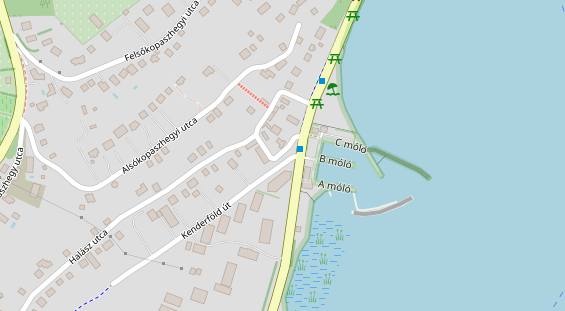 Seehotel auf Satellitenbild