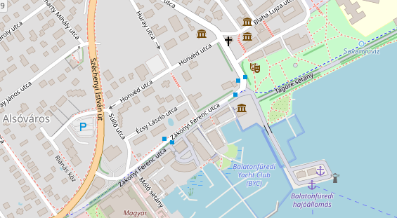 Seehotel auf Satellitenbild