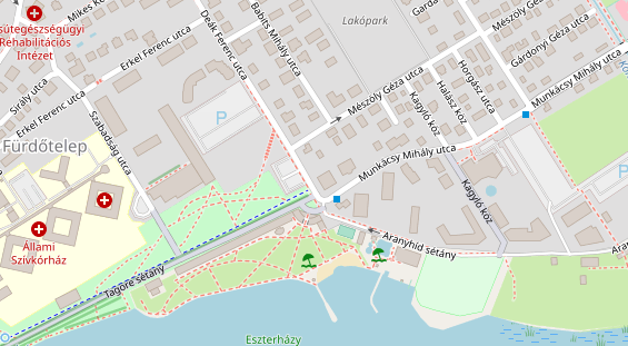 Seehotel auf Satellitenbild