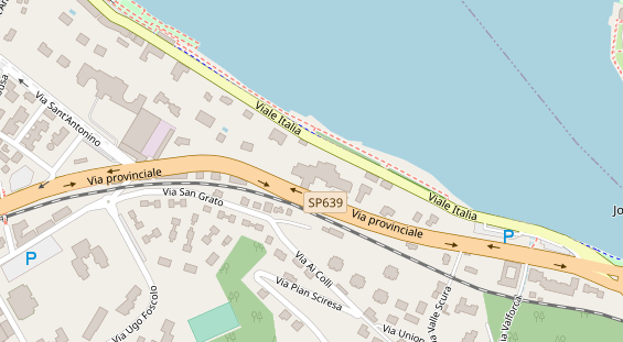 Seehotel auf Satellitenbild