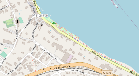 Seehotel auf Satellitenbild