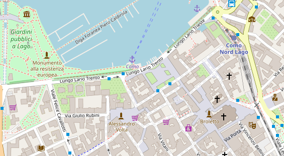 Seehotel auf Satellitenbild