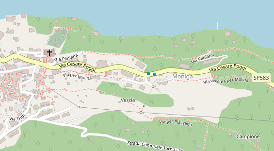 Seehotel auf Satellitenbild