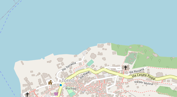 Seehotel auf Satellitenbild