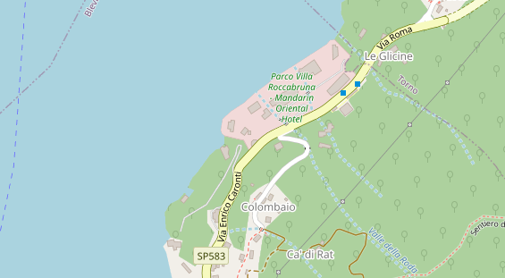 Seehotel auf Satellitenbild