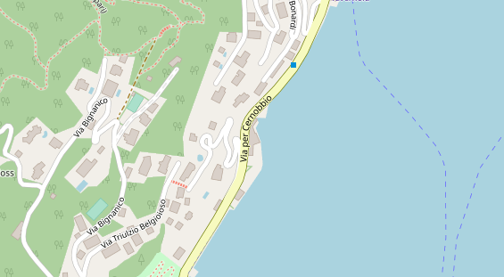 Seehotel auf Satellitenbild